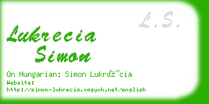 lukrecia simon business card